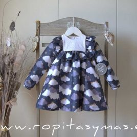 Vestido NUBES Y ESTRELLAS de MON PETIT BONBON, invierno 2021