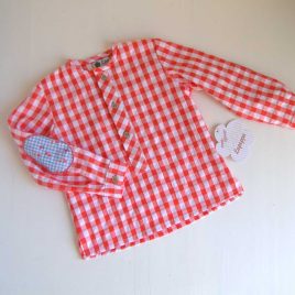 Camisa vichy CORAL FLORES LA PEPPA moda infantil juvenil