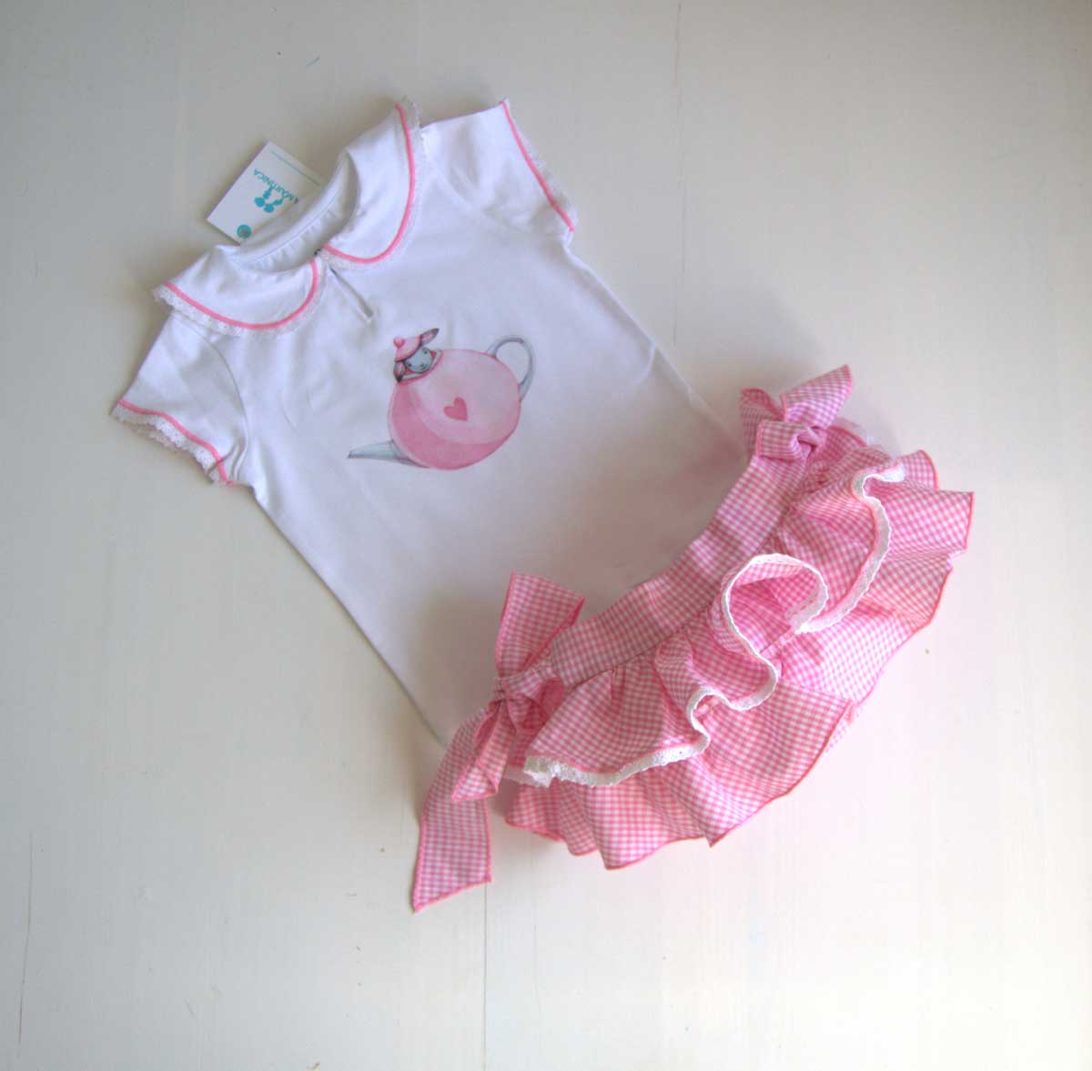Conjunto EASTER braguita y camiseta LA MARTINICA moda infantil juvenil