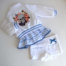 Bomber AMELIE blanca CALAVERA NOMA FERNÁNDEZ moda infantil juvenil
