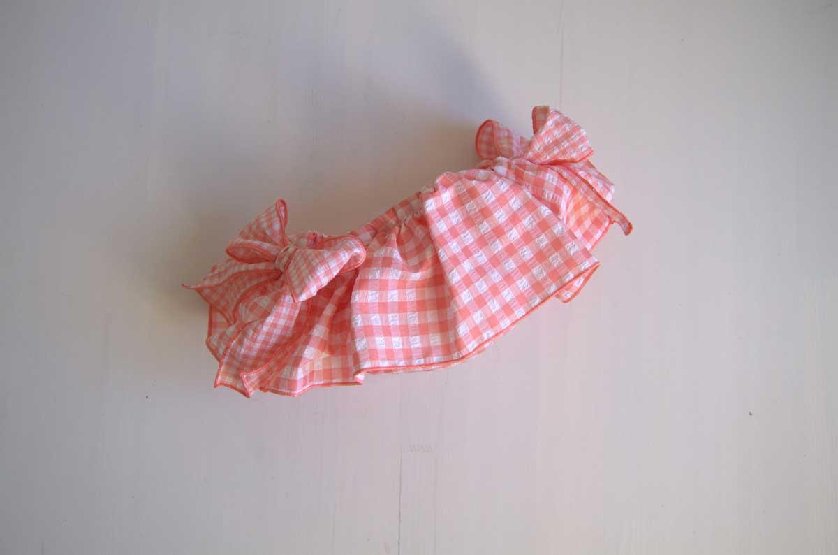 Braguita VICHY MELOCOTÓN lazos MON PETIT BONBON moda infantil juvenil