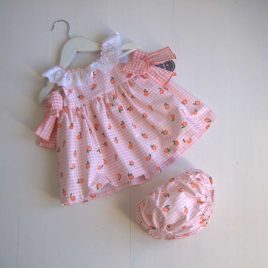 Jesusito VICHY MELOCOTONES lazos MON PETIT BONBON moda infantil juvenil