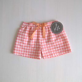 Bermuda VICHY MELOCOTÓN MON PRETIT BONBONmoda infantil juvenil
