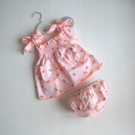 Jesusito VICHY MELOCOTONES engomado MON PETIT BONBON moda infantil juvenil