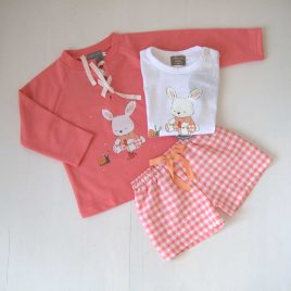 Sudadera CORAL CONEJITO unisex MON PETIT BONBON moda infantil juvenil