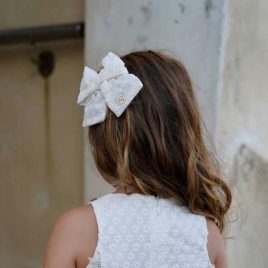 Lazo YUCA bordado marfil NOMA FERNÁNDEZ moda infantil juvenil complementos