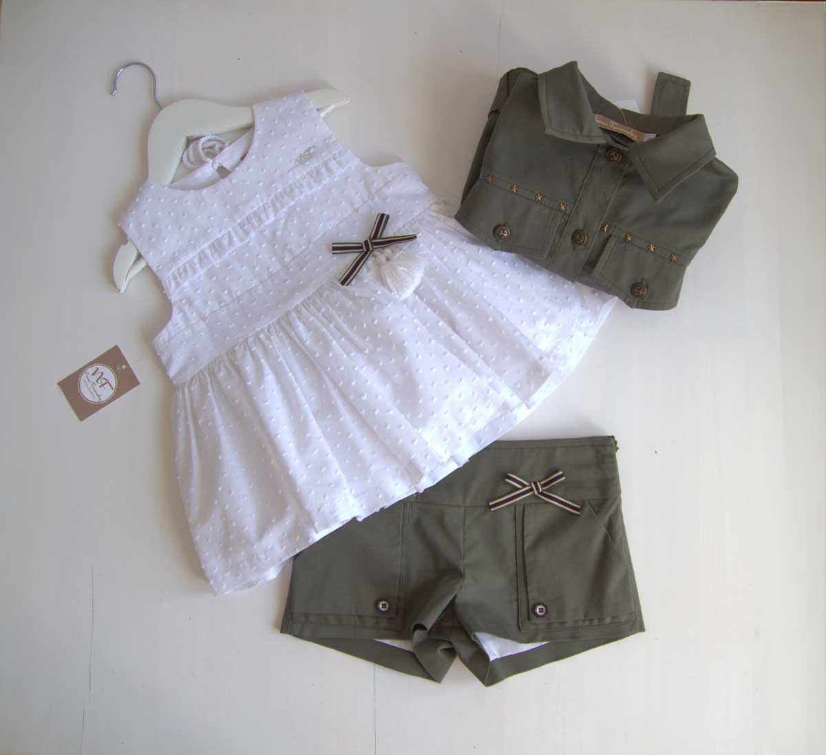 Oplus_16908288 Conjunto OLIVO blusón y short NOMA FERNÁNDEZ moda infantil juvenil