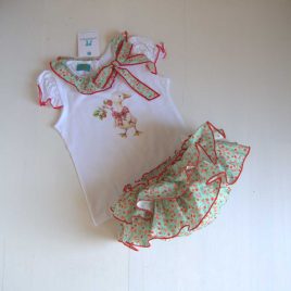 Conjunto FRAMBUESA braguita y camiseta LA MARTINICA moda infantil juvenil baño
