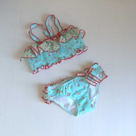 Biquini FRAMBUESA turquesa LA MARTINICA moda infantil juvenil baño