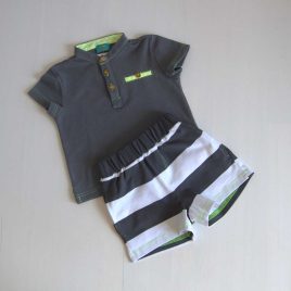 Polo AURORA BOREAL gris LA MARTINICA moda infantil juvenil