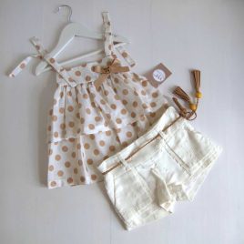 Conjunto HAYA blusón y short NOMA FERNÁNDEZ moda infantil juvenil