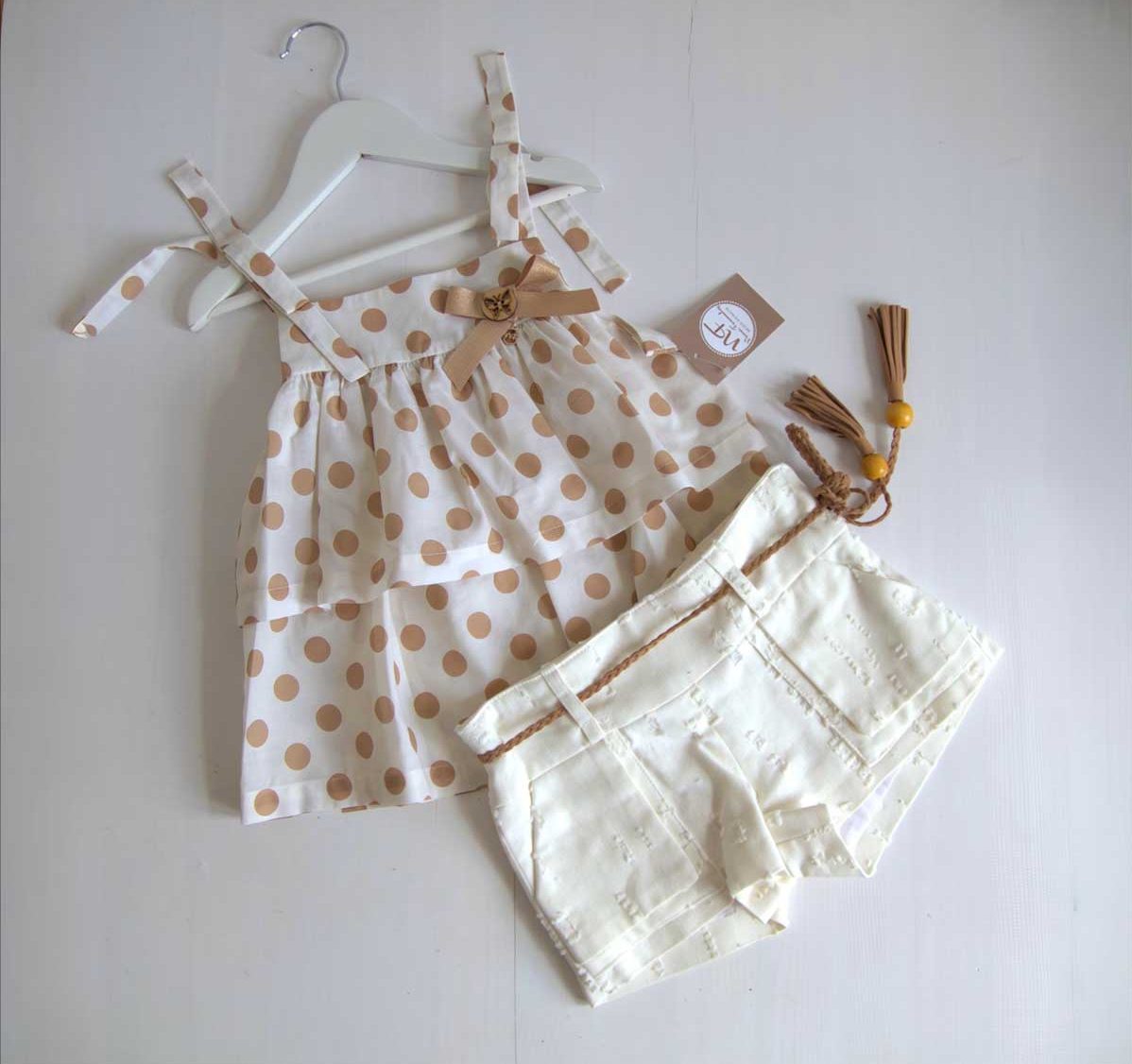 Oplus_16908288 Conjunto HAYA blusón y short NOMA FERNÁNDEZ moda infantil juvenil