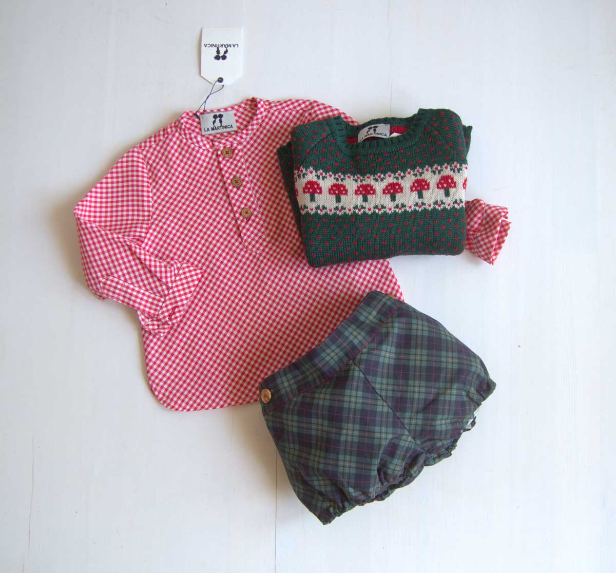 Conjunto CANTERBURY camisa y bombacho LA MARTINICA moda infantil juvenil