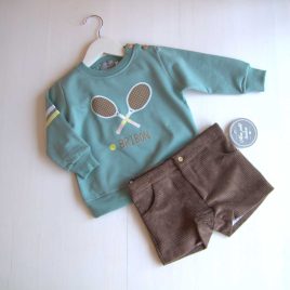 Sudadera RAQUETAS BRIBÓN niño MON PETIT BONBON moda infantil juvenil